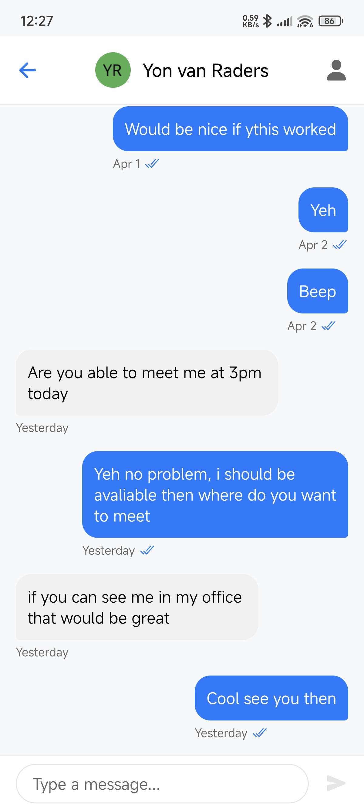 Mobile App Messaging