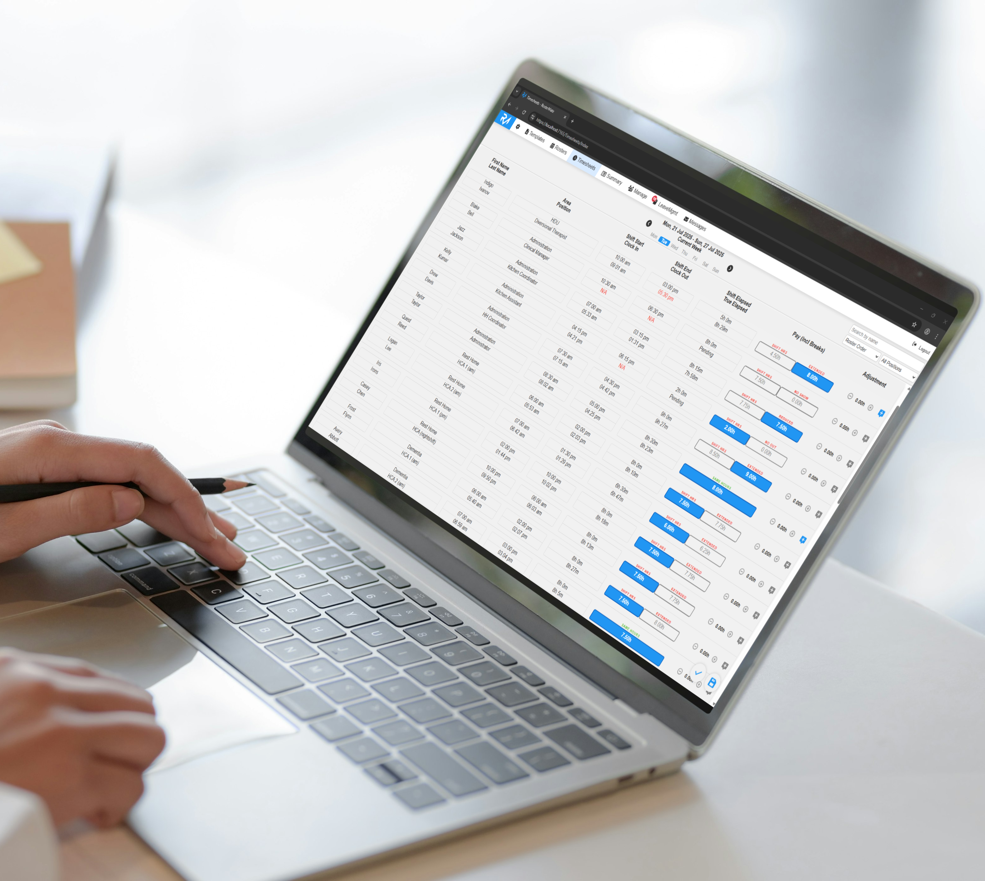 Timesheets Screenshot